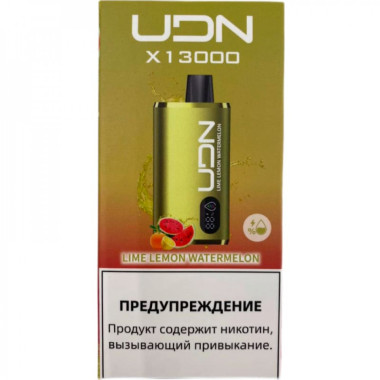 Электронная сигарета UDN X 13000 Лайм Лимон Арбуз
