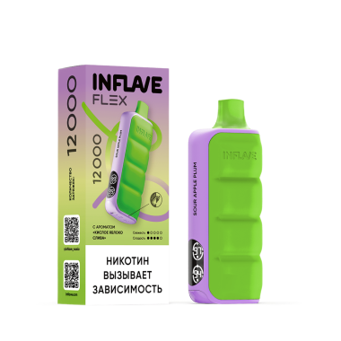 INFLAVE FLEX 12000 Кислое яблоко слива INFLAVE FLEX 12000 Кислое яблоко слива